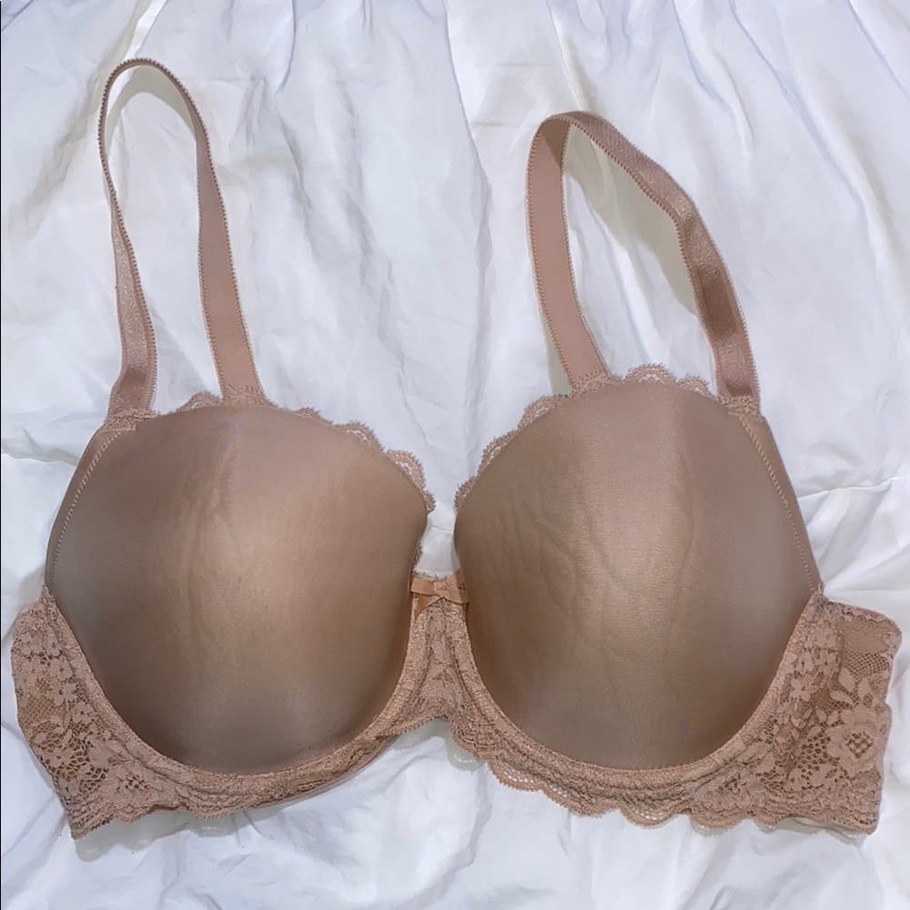 Victoria's Secret Tan Lace Trim Bra